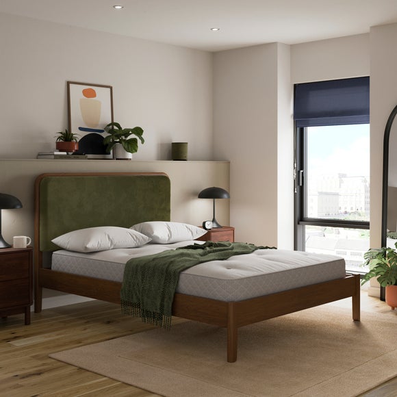 Darla Velvet & Wood Effect Bed Frame