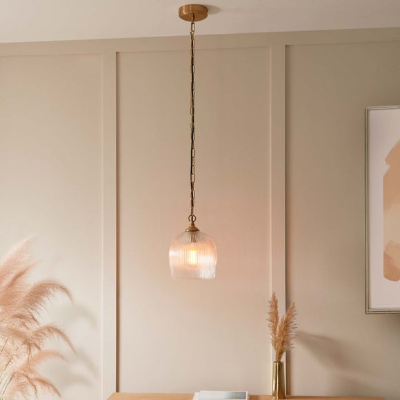 Vogue Leroy Ribbed Adjustable Pendant Light
