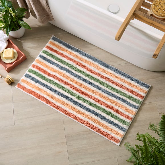Stripe Cotton Bath Mat