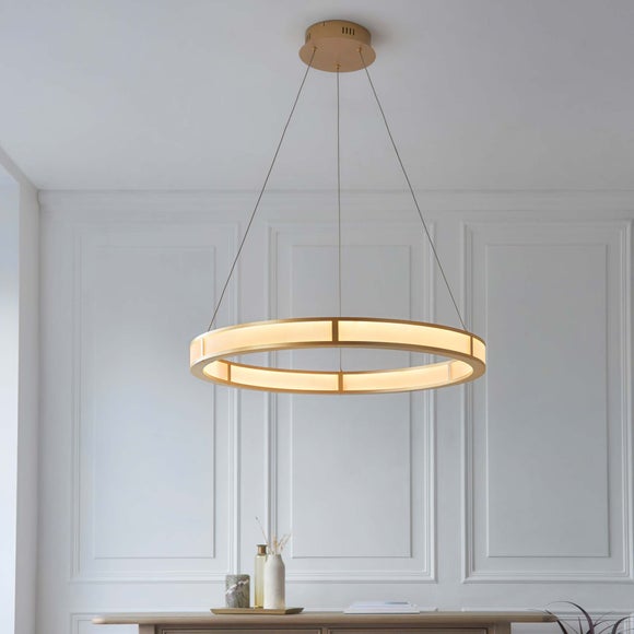 Vogue Flores Ribbed Adjustable LED Pendant Light