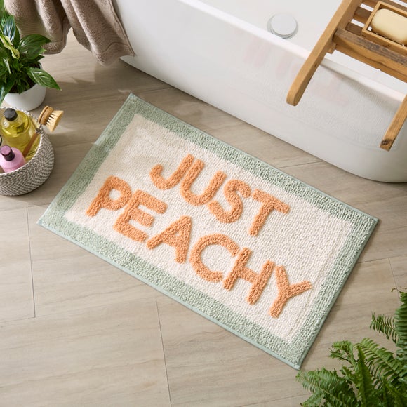 Just Peachy Cotton Bath Mat