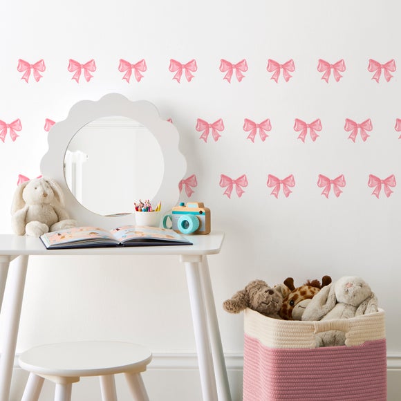 View Pink Bow Small Wall Stickers View Pink Bow Small Wall Stickers