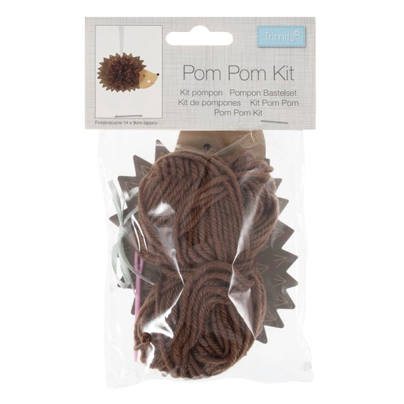 Trimits Hedgehog Pom Pom Decoration Kit