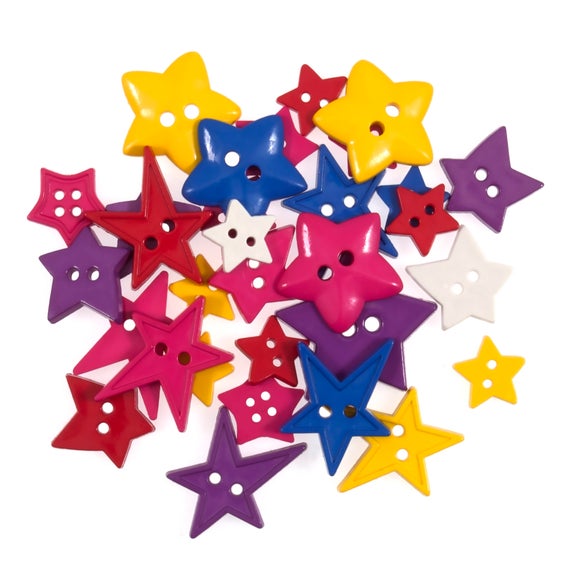 Trimits Pack of 20 Bright Star Buttons