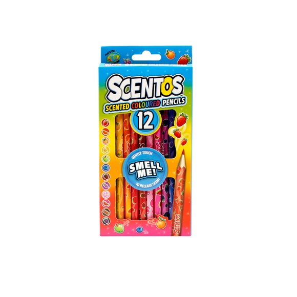 Scentos Set of 12 Fruit Scented Colouring Pencils