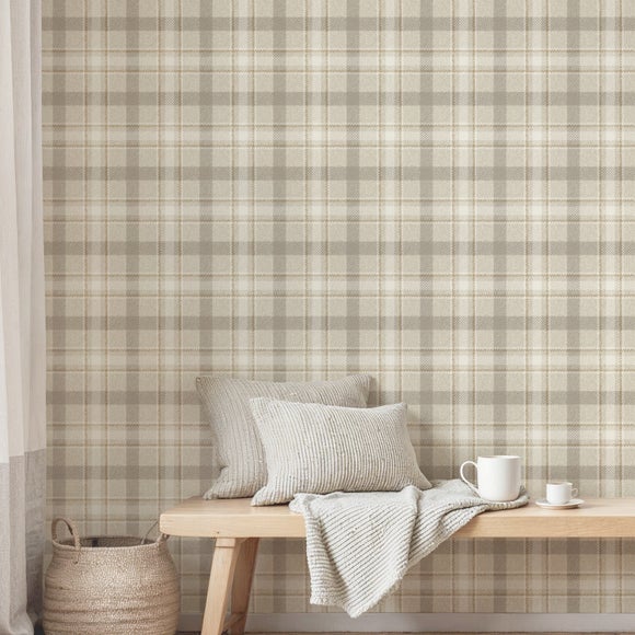 Heritage Check Wallpaper
