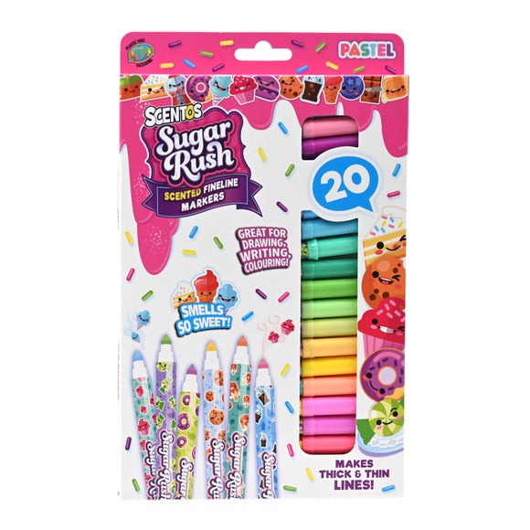 Scentos Sugar Rush Set of 20 Candy Scented Fineliners