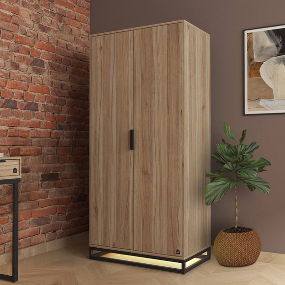 X Rocker Denver 2 Door Wardrobe with App Controlled LED Lights