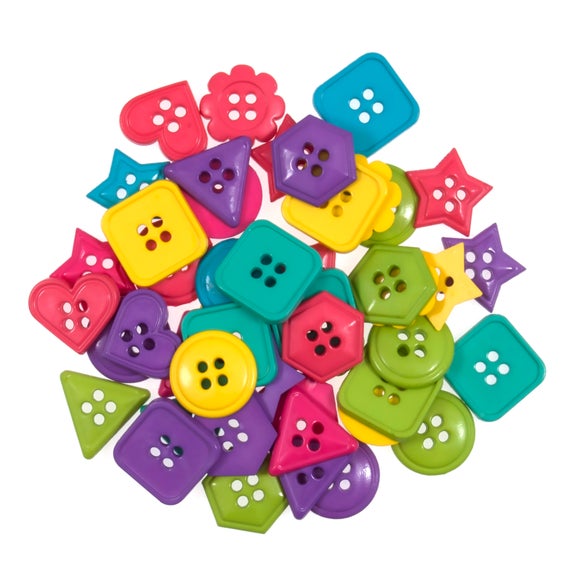 Trimits Pack of 20 Carnival Geo Buttons