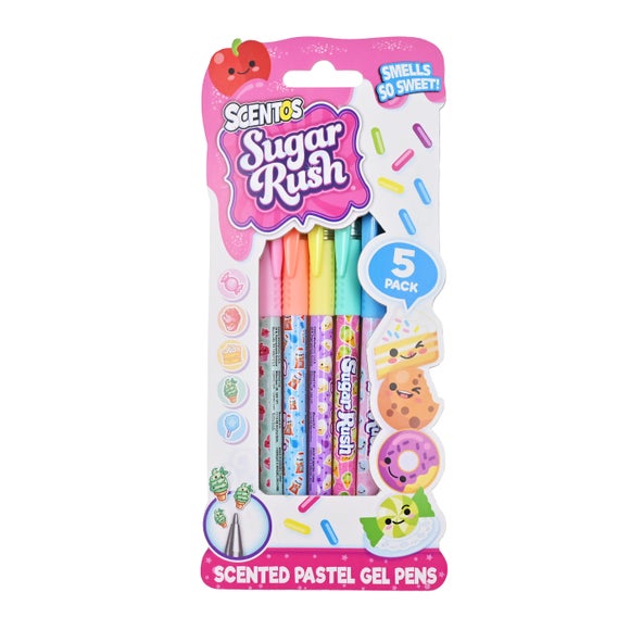 Scentos Sugar Rush Set of 5 Candy Scented Pastel Gel Pens