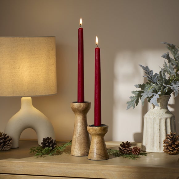 Set of 2 Unscented Taper Candles