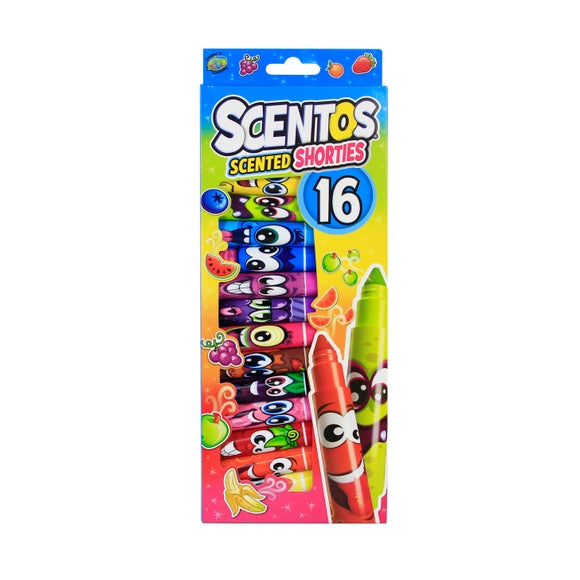 Scentos Set of 16 Fruit Scented Shortie Markers