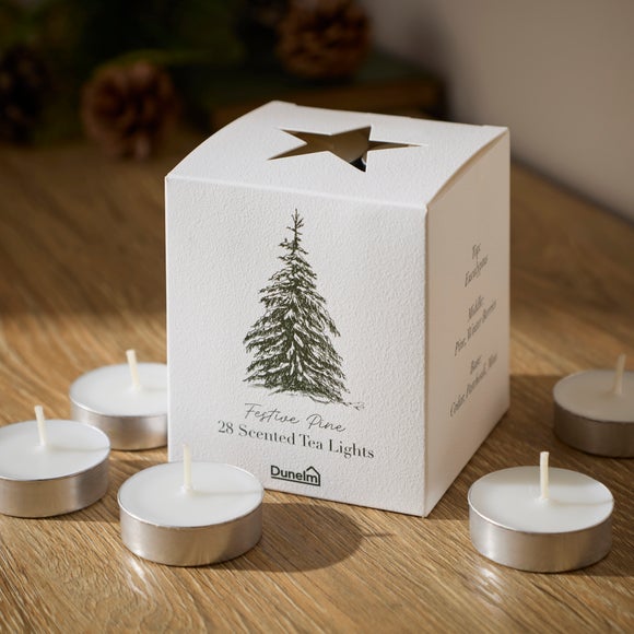 Pack of 28 Festive Garland Scented Tealights