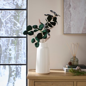 Artificial Green Velvet Seeded Eucalyptus Spray
