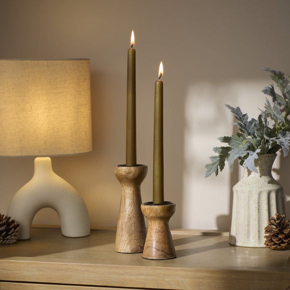 Set of 2 Unscented Taper Candles