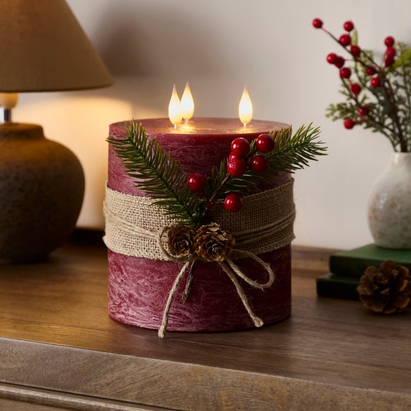 Red Multiwick LED Candle