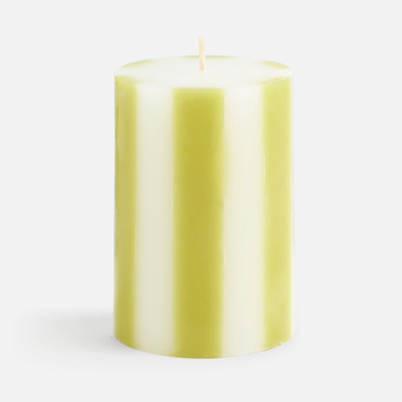 Photo 3 of Stripe Pillar Candle Photo 3 of Stripe Pillar Candle