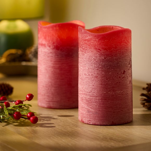 Set of 2 Mulled Wine Scented LED Candles