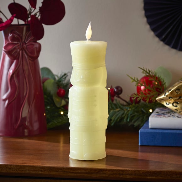 Nutcracker LED Pillar Candle