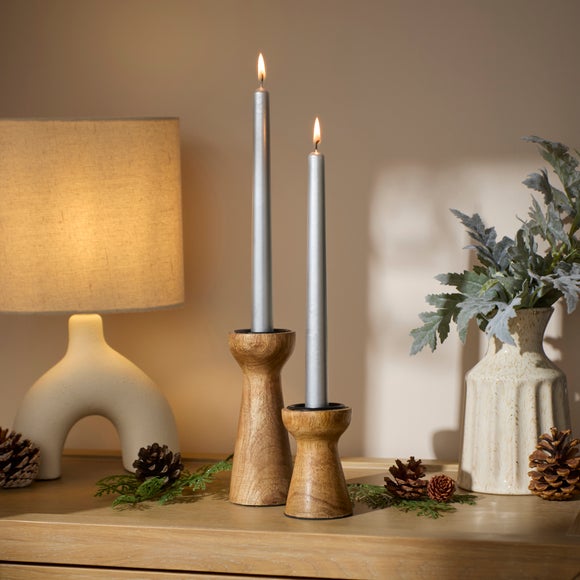 Set of 2 Unscented Taper Candles