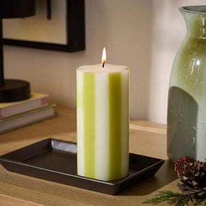 Stripe Pillar Candle