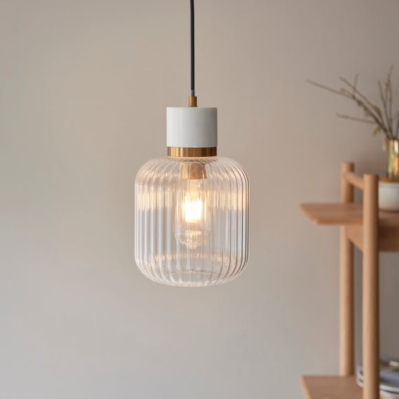 Vogue Tamara Ribbed Adjustable Pendant Light
