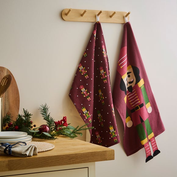 Pack of 2 Nutcracker Tea Towels