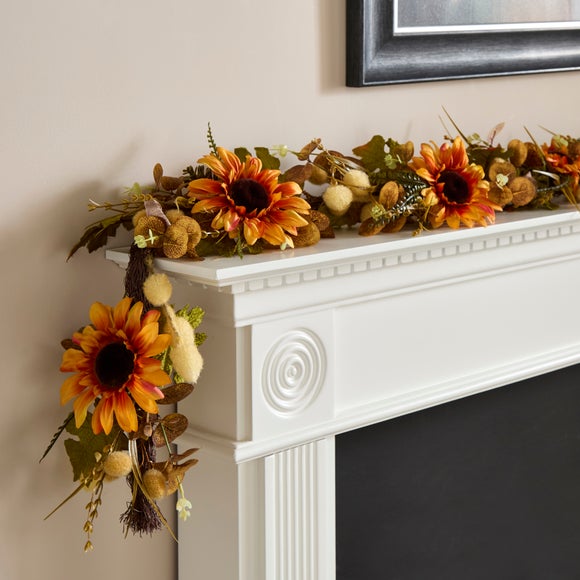180cm Artificial Sunflower & Foliage Garland