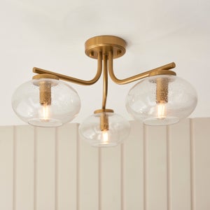 Vogue Jarred 3 Light Semi Flush Ceiling Light