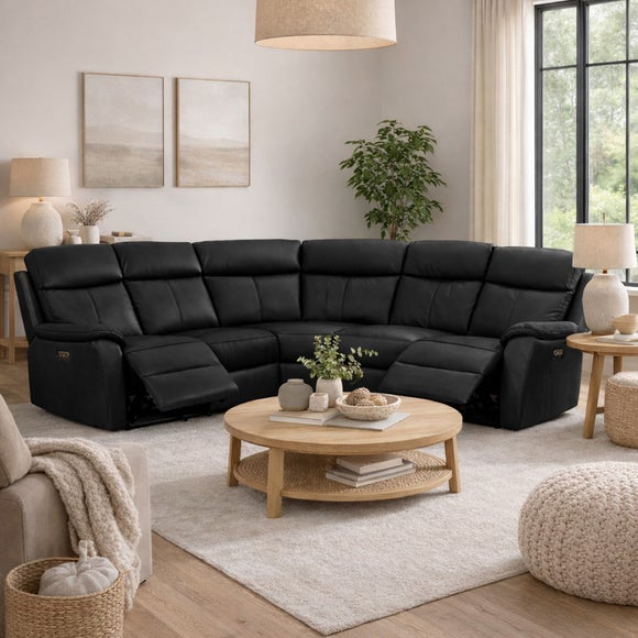 Aspire Kingsmere Leather Power Recliner 5 Seater Corner Sofa