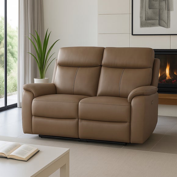 Aspire Kingsmere Leather Power Recliner 2 Seater Sofa