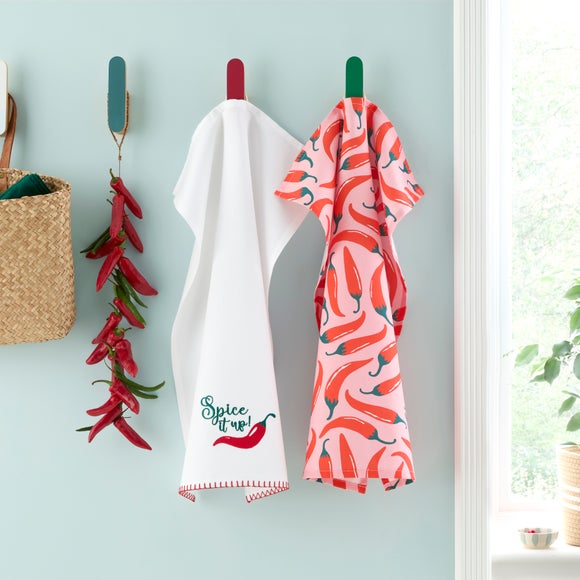 Set of 2 Chilli Tea Towels