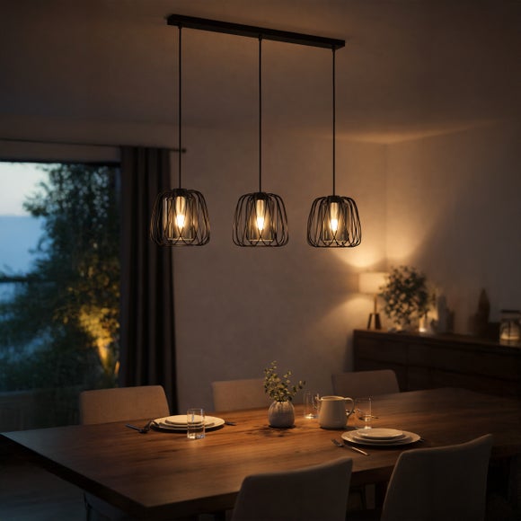 EGLO Floresta 3 Light Adjustable Diner Ceiling Light