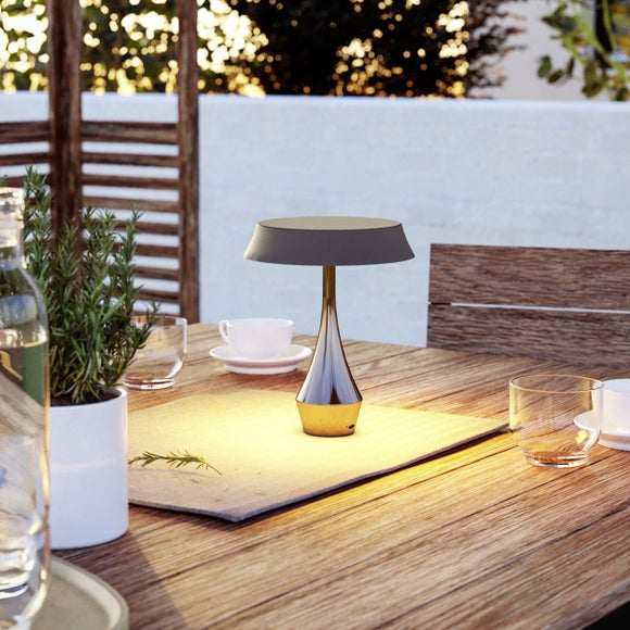 EGLO Turcio Rechargeable Touch Dimmable LED Outdoor Table Lamp