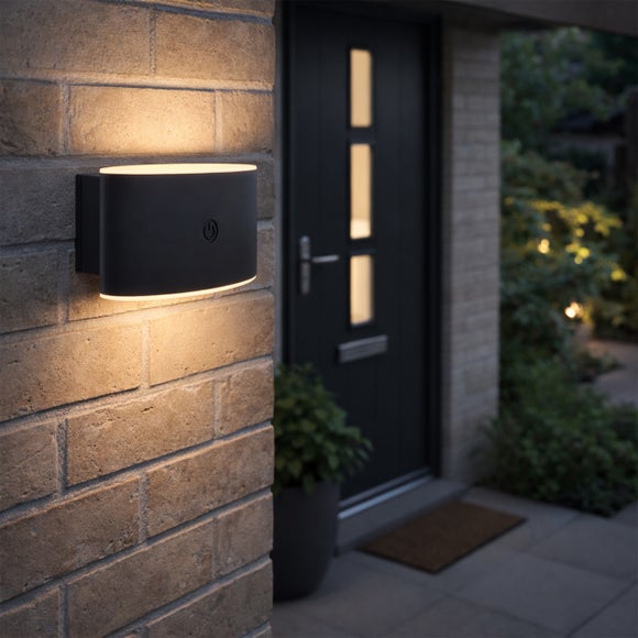 EGLO Valgiano Rechargeable Touch Dimmable LED Outdoor Wall Light