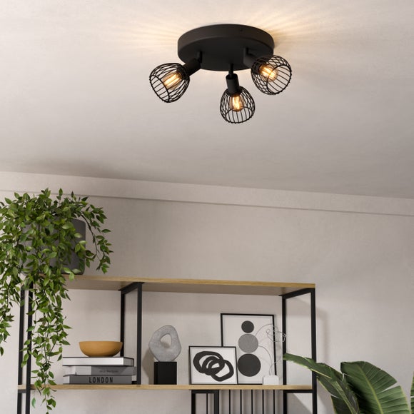 EGLO Sonnino Industrial 3 Light Spotlight