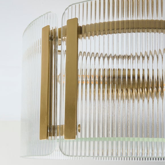 Photo 3 of Veneto Ribbed 3 Light Semi Flush Ceiling Light Photo 3 of Veneto Ribbed 3 Light Semi Flush Ceiling Light
