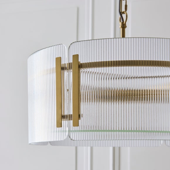 Photo 3 of Veneto Ribbed 5 Light Adjustable Pendant Light Photo 3 of Veneto Ribbed 5 Light Adjustable Pendant Light