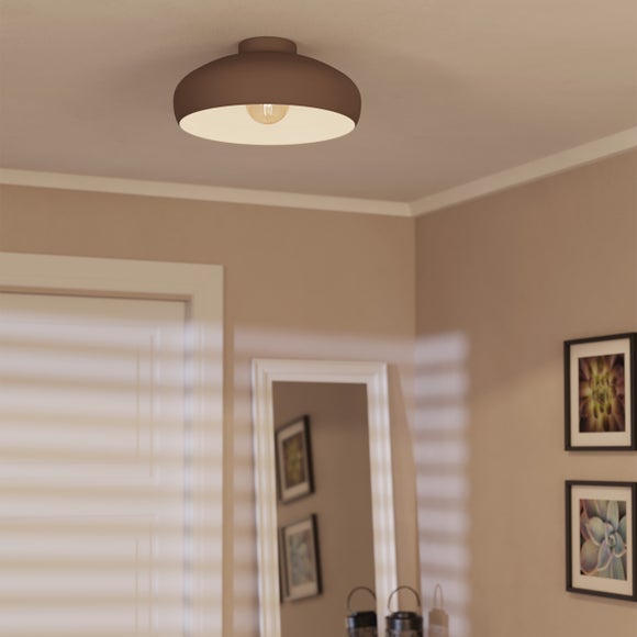 EGLO Mogano Retro Flush Ceiling Light