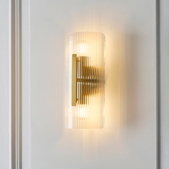 Veneto Ribbed 2 Light Wall Light