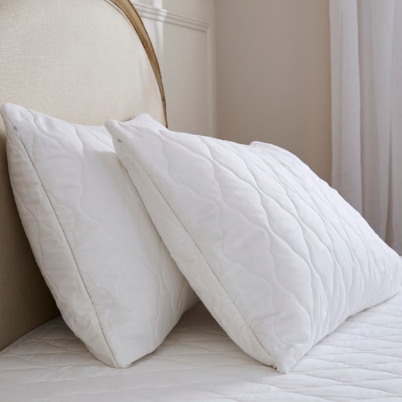 Dorma Egyptian Cotton T300 Quilted Pillow Protection Pair