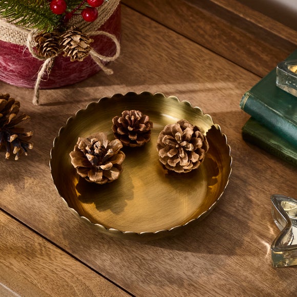 Brass Scalloped Tray