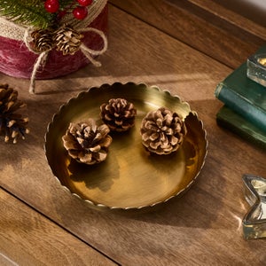 Brass Scalloped Tray