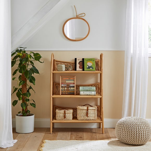 Return - CuddleCo Aria 3 Shelf Rattan Bookcase