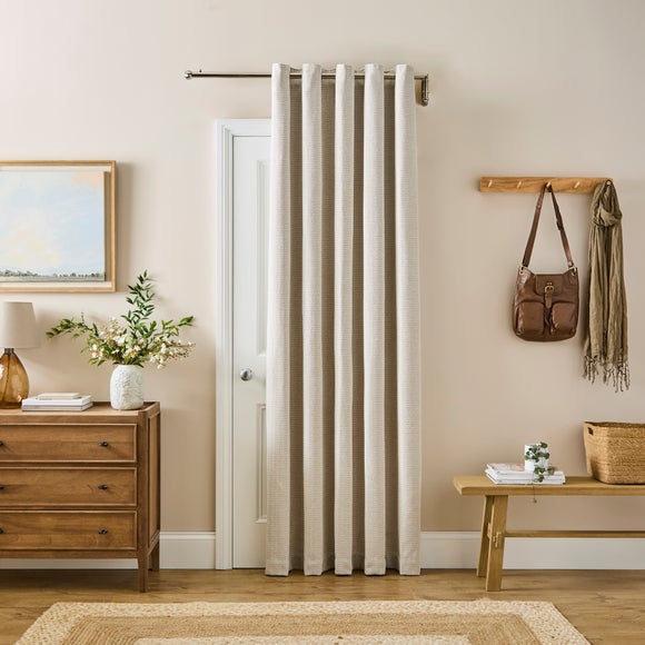 Herringbone Chenille Eyelet Door Curtains