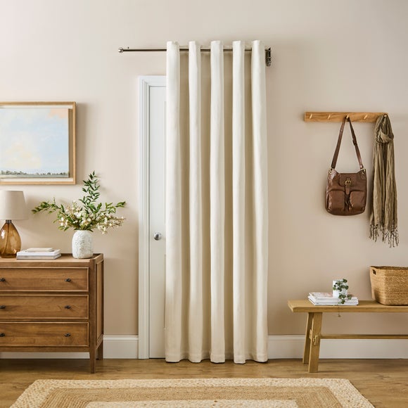 Herringbone Chenille Eyelet Door Curtains