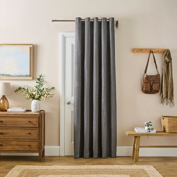 View Herringbone Chenille Eyelet Door Curtains View Herringbone Chenille Eyelet Door Curtains