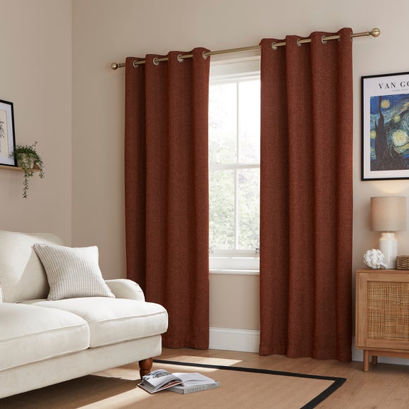 Photo 2 of Herringbone Chenille Blackout Thermal Eyelet Curtains