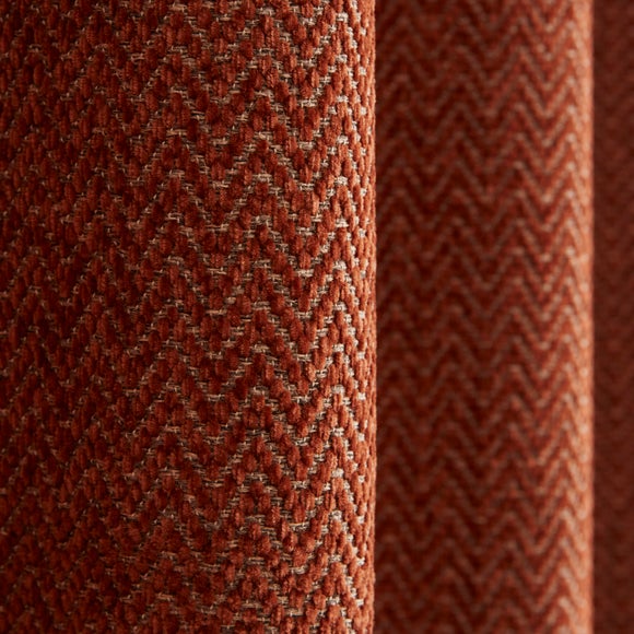 Photo 3 of Herringbone Chenille Blackout Thermal Eyelet Curtains