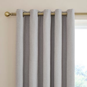 Herringbone Chenille Blackout Thermal Eyelet Curtains